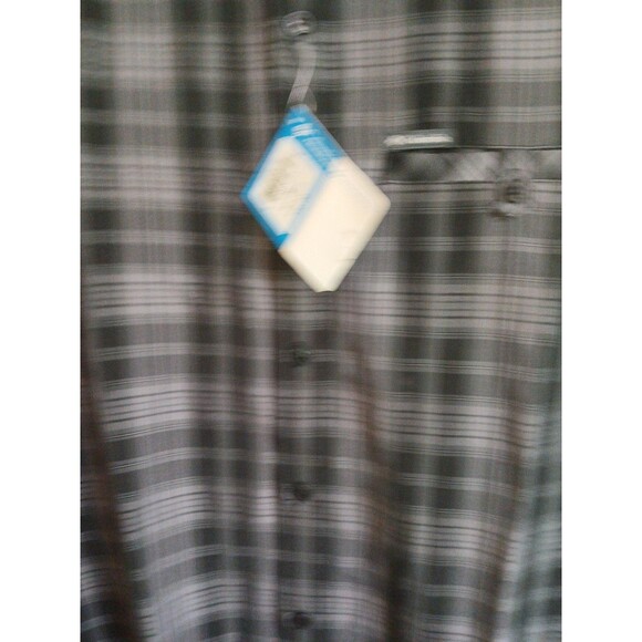 Columbia Omni-Shade Shirt Mens M Gray Plaid L.S. Sun Protection Outdoor Hiking M - Picture 3 of 16